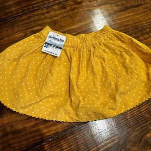 JoJo Maman Bébé Mustard Skirt with White Dots